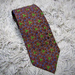 Brioni Burgundy Geometric Neck Tie